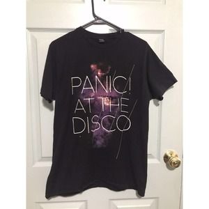 Panic! At The Disco Galaxy Black T-Shirt Men’s Size Medium M 100% Cotton Tultex